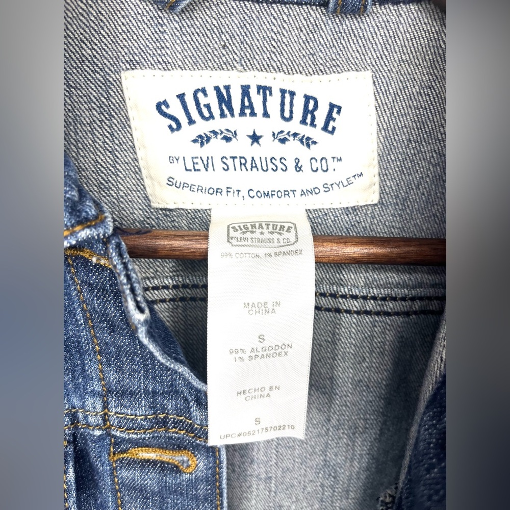 LEVI’S‎ Signature Levi Stauss & Co Denim Button Down Up Trucker Jacket | Small - Picture 7 of 11